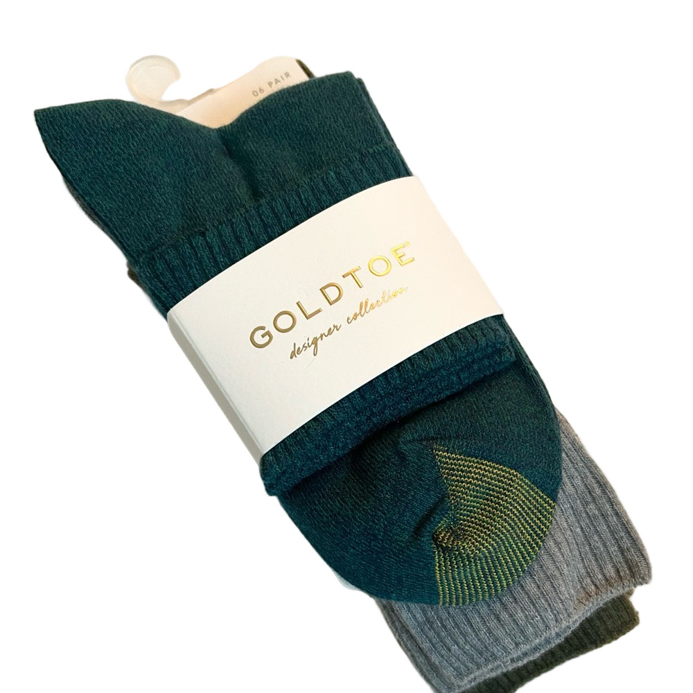 Gold Toe Woman’s Turn Cuff Crew Socks 6 Pairs NEW